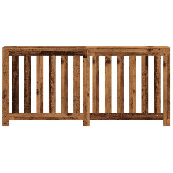 vidaXL Κάλυμμα Καλοριφέρ Όψη Παλαιού Ξύλου 175x20x82 εκ. Επεξ. Ξύλο