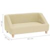 vidaXL Καναπές - Κρεβάτι Σκύλου Κρεμ 85 x 50 x 39 εκ. από Λινό Ύφασμα