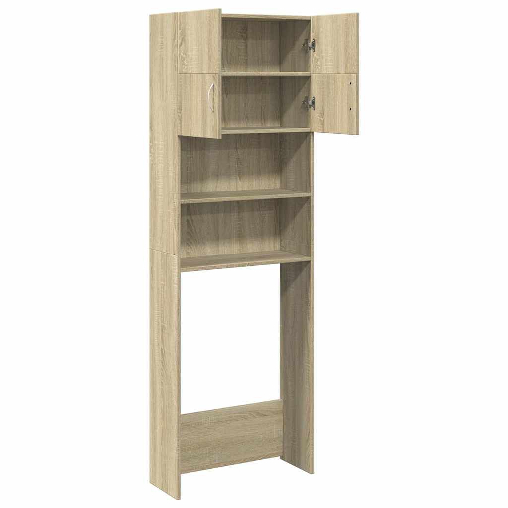 vidaXL Ντουλάπι Πλυντηρίου Χρώμα Sonoma Δρυς 64x25,5x190εκ Επεξ. Ξύλο