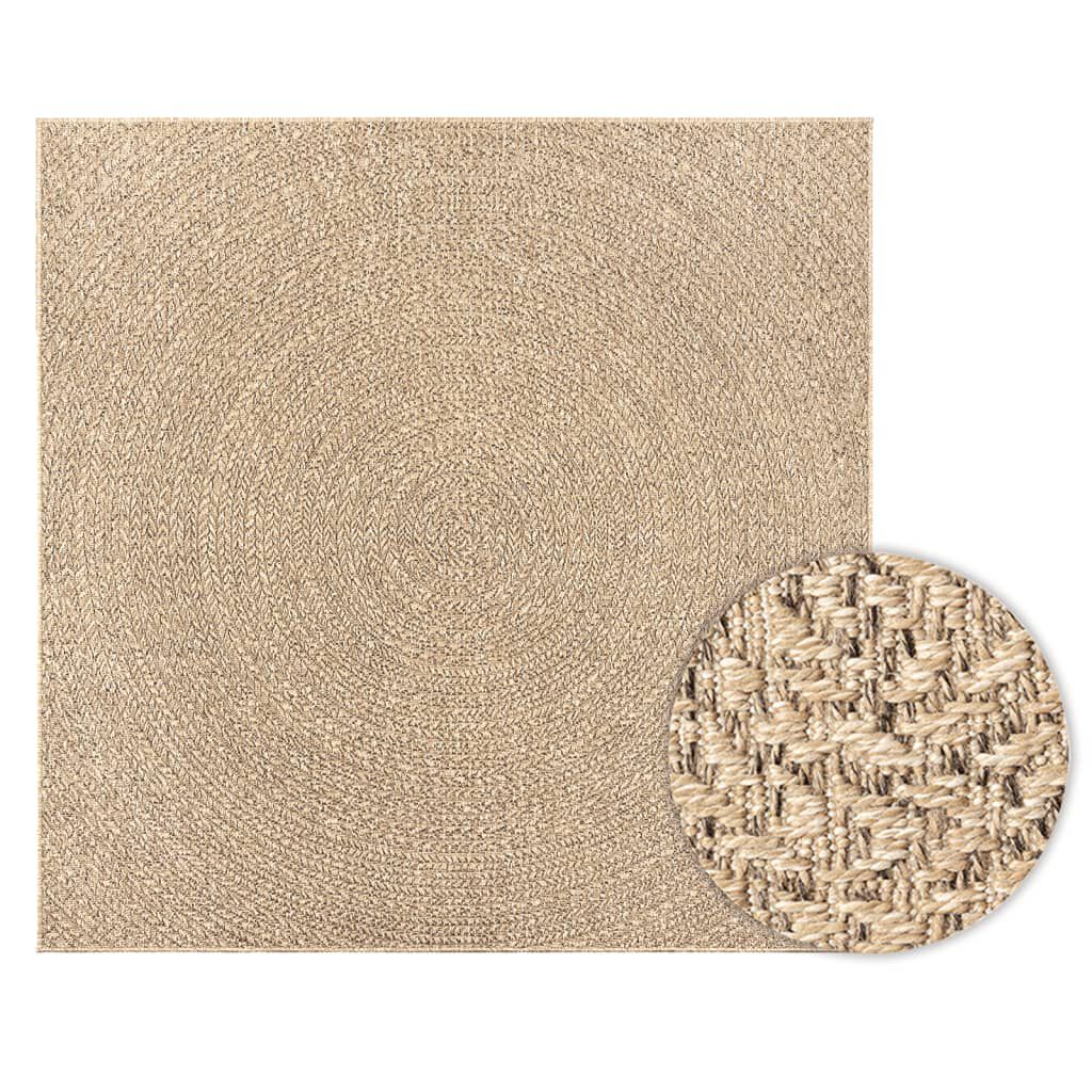 vidaXL Χαλί ZIZUR Όψη Γιούτας Εσωτ. & Εξωτ. Χώρου 120x120 εκ.