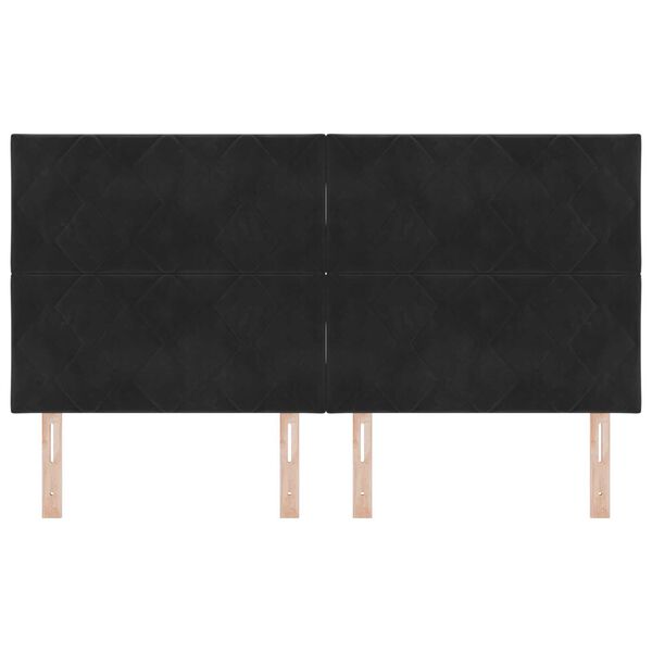 vidaXL LED Κεφαλάρι Σχέδιο Μπλοκ Διαμαντιών Μαύρο 180 εκ