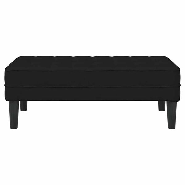 vidaXL παγκάκι Μαύρο 113 x 57 x 39 εκ. ύφασμα