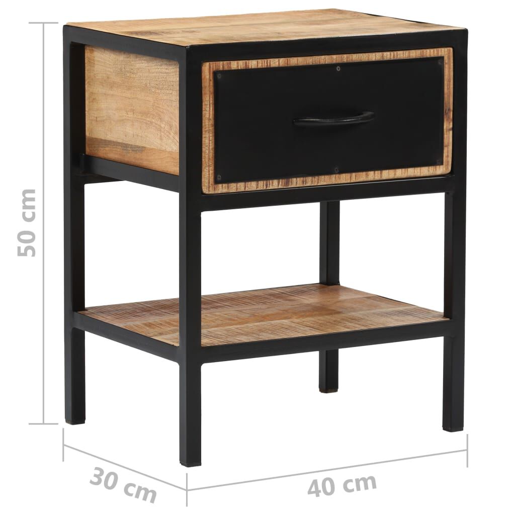 vidaXL Κομοδίνο 40 x 30 x 50 εκ. από Μασίφ Ξύλο Μάνγκο