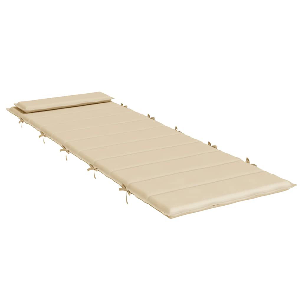 vidaXL Μαξιλάρι Ξαπλώστρας Μπεζ 180x60x4 εκ. από Ύφασμα Oxford
