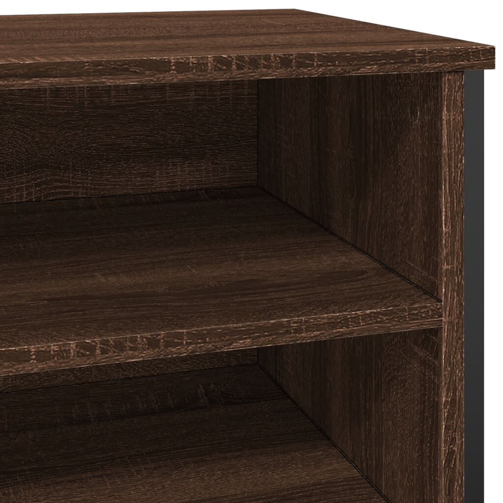 vidaXL Παπουτσοθήκη Καφέ Δρυς 80x38x78 εκ. από Επεξεργασμένο Ξύλο