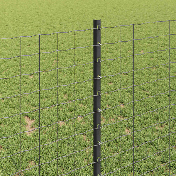 vidaXL Πό posts φράχτη 88 pcs Γκρι 140 cm Ατσάλι