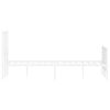 vidaXL Πλαίσιο Κρεβατιού με Κεφαλάρι/Ποδαρικό Λευκό 120x200εκ. Μέταλλο