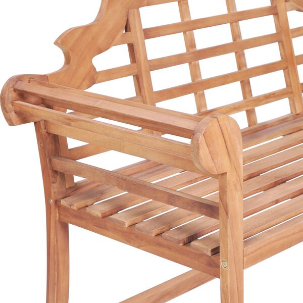 vidaXL Παγκάκι Κήπου 127 x 58,5 x 92,5 εκ. από Μασίφ Ξύλο Teak