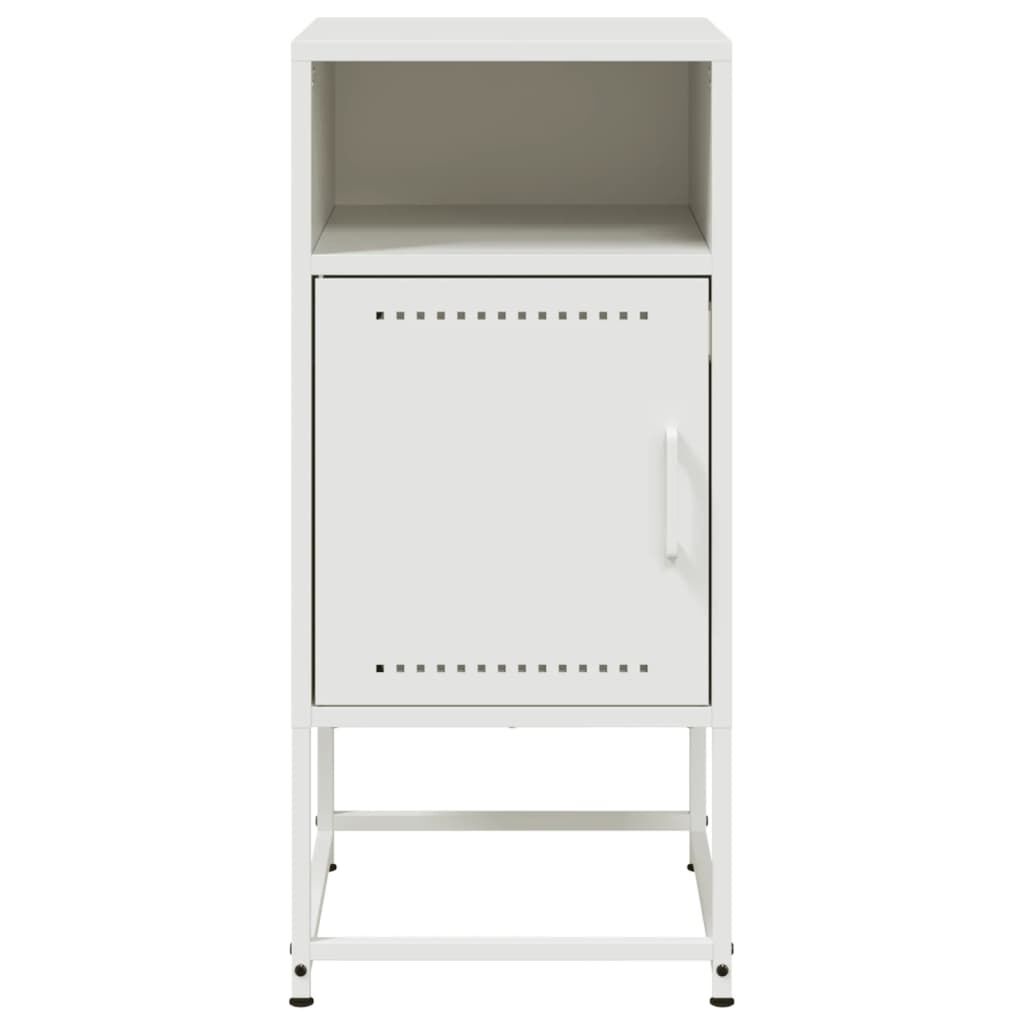 vidaXL Κομοδίνο Λευκό 36 x 39 x 78 εκ. από Χάλυβα