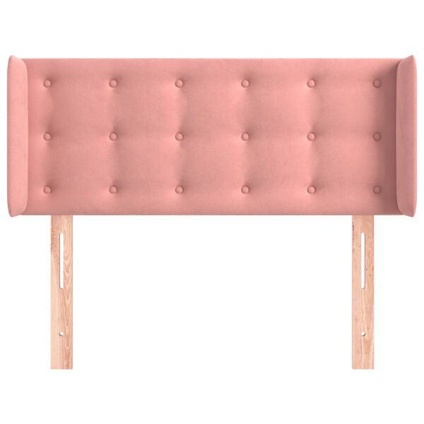 vidaXL Κεφαλάρι με Πτερύγια Ροζ 103x16x78/88 εκ. Βελούδινο