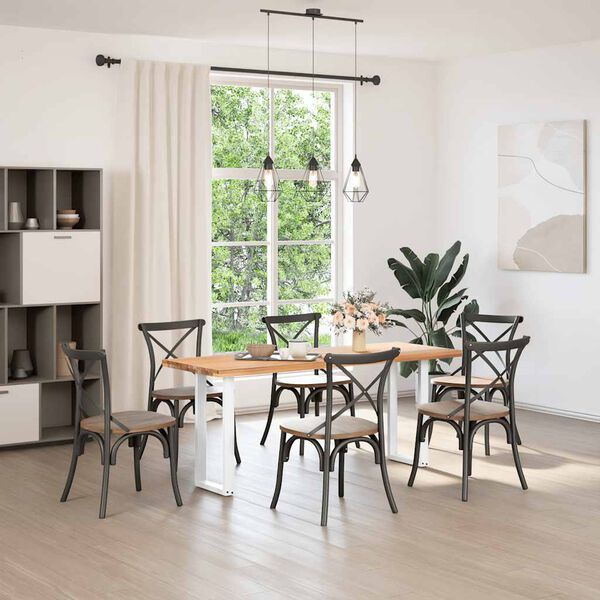 vidaXL Πόδια Κονσόλας σε Σχήμα U 2 τεμ. Λευκά 28x(72-73) εκ. Ατσάλι