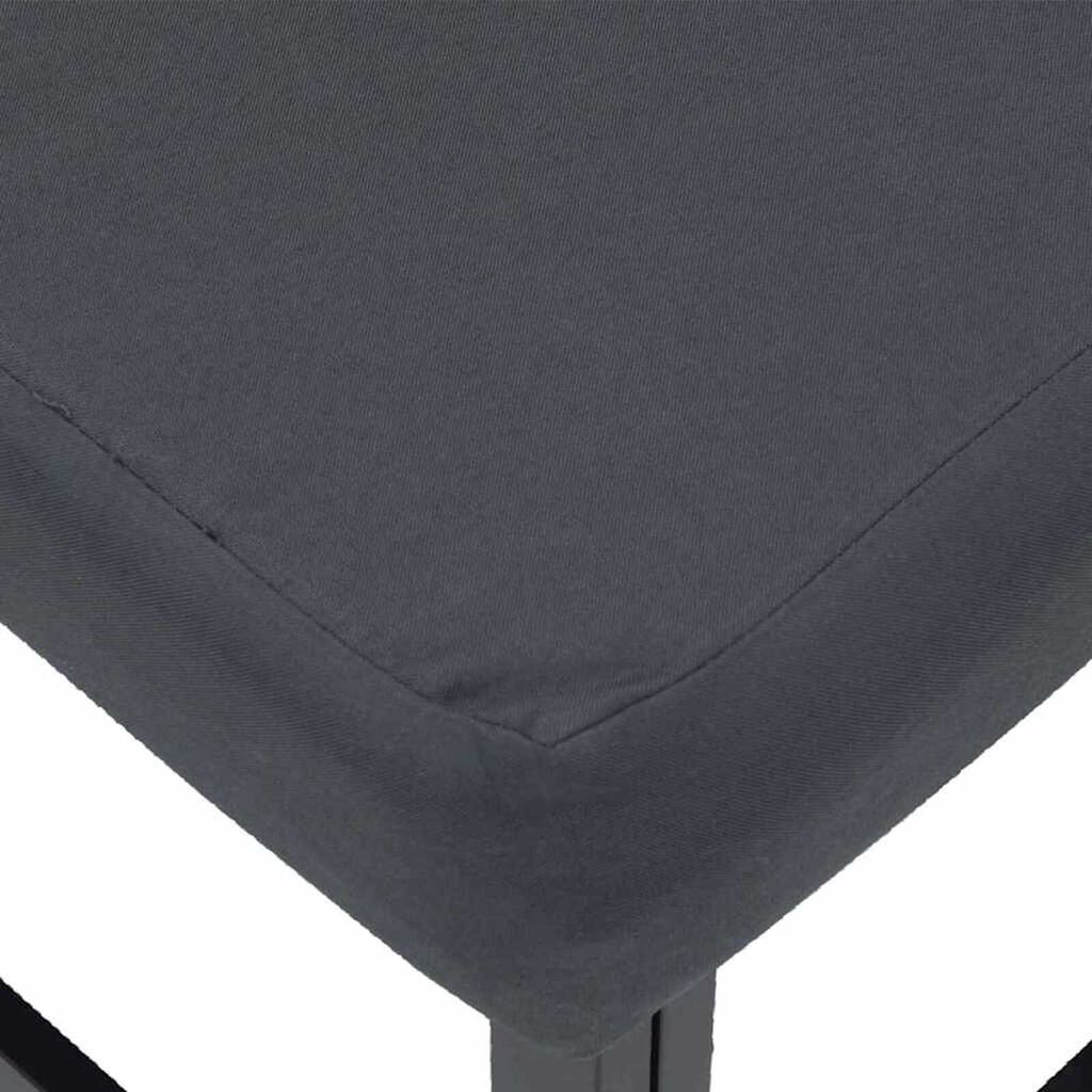 vidaXL Σετ Καναπέ Κήπου με μαξιλάρι 10 pcs Μαύρο Αλουμίνιο