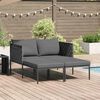 vidaXL Ήλιο-κρεβάτι με μαξιλάρι Ανθρακί 115 x 153 x 69.5 εκ. Ατσάλι