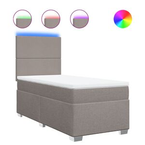 vidaXL &Kappa;&rho;&epsilon;&beta;ά&tau;&iota; Boxspring &mu;&epsilon; &Sigma;&tau;&rho;ώ&mu;&alpha; Taupe 80x200 &epsilon;&kappa;. &Upsilon;&phi;&alpha;&sigma;&mu;ά&tau;&iota;&nu;&omicron;