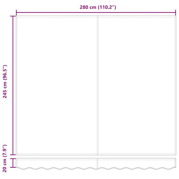 vidaXL Τέντα Πτυσσόμενη Χειροκίνητη Καφέ 300x250 εκ.