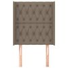 vidaXL Κεφαλάρι με Πτερύγια Taupe 83x16x118/128 εκ. Υφασμάτινο
