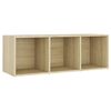 vidaXL Έπιπλα Τηλεόρασης 3 τεμ. Sonoma Δρυς 107x35x37 εκ. Μοριοσανίδα