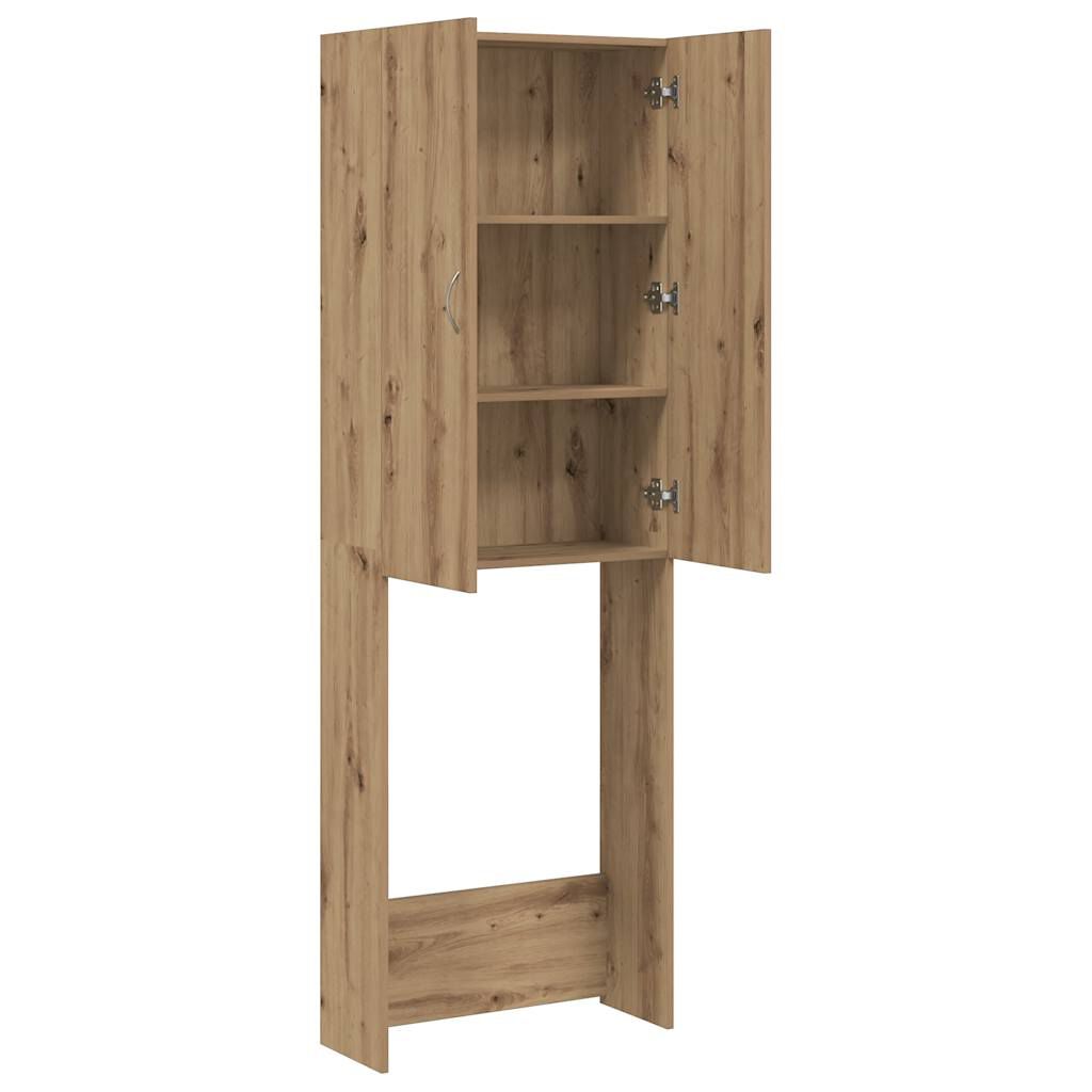 vidaXL Ντουλάπι Πλυντηρίου τεχνίτης Δρυς 64 x 25,5 x 190 εκ.