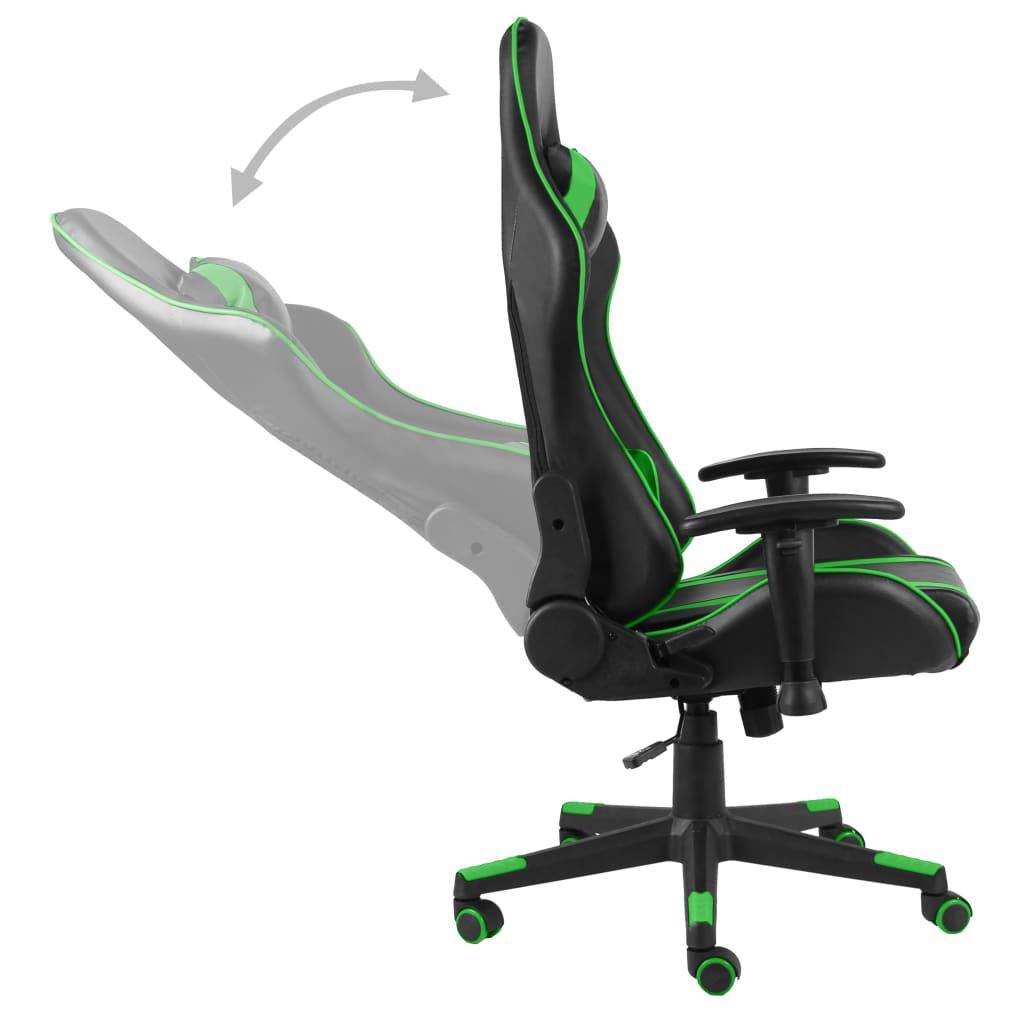 vidaXL Καρέκλα Gaming Περιστρεφόμενη Πράσινη από PVC
