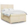 vidaXL &Kappa;&rho;&epsilon;&beta;ά&tau;&iota; Boxspring &mu;&epsilon; &Sigma;&tau;&rho;ώ&mu;&alpha; &Kappa;&rho;&epsilon;&mu; 140x190 &epsilon;&kappa;. &Upsilon;&phi;&alpha;&sigma;&mu;ά&tau;&iota;&nu;&omicron;