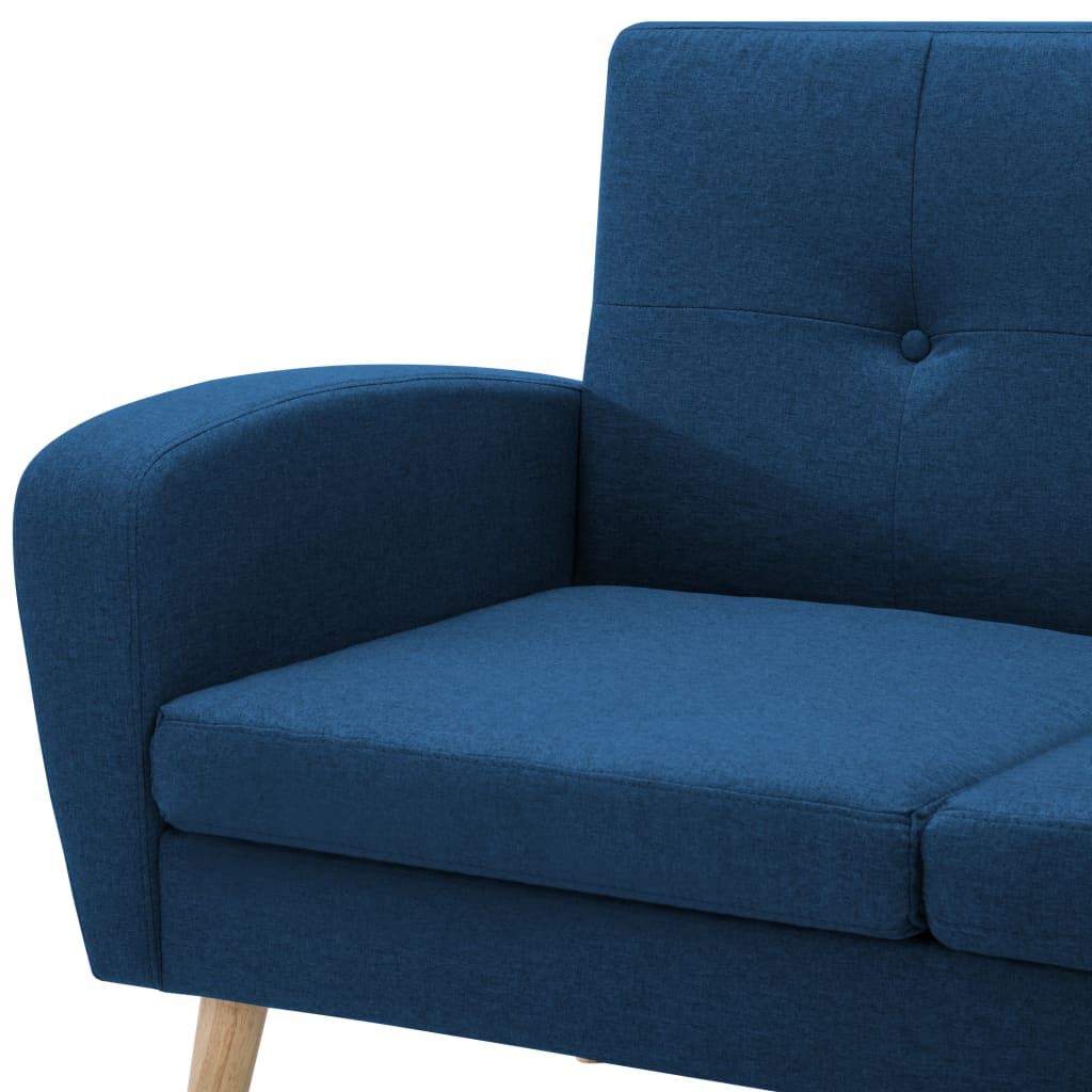 vidaXL Καναπές Γωνιακός Μπλε 186 x 136 x 79 εκ. Υφασμάτινος