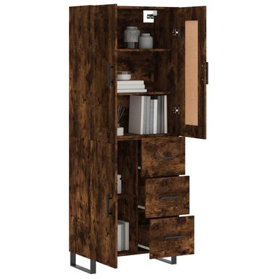 vidaXL Ντουλάπι Καπνιστή Δρυς 69,5x34x180 εκ. από Επεξεργασμένο Ξύλο
