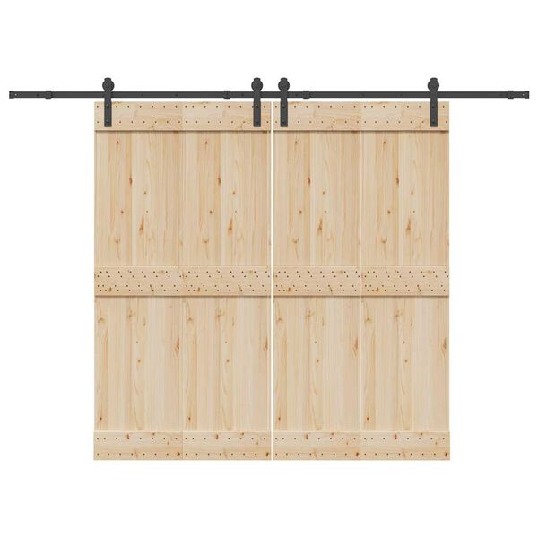 vidaXL Μηχανισμός Συρόμενης Μεσόπορτας Μαύρος 305 εκ. Ατσάλινος