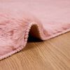 vidaXL Χαλιά Ψεύτικου Κουνελιού Ροζ 200 x 200 cm Πολυεστέρας