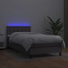 vidaXL &Kappa;&rho;&epsilon;&beta;ά&tau;&iota; Boxspring &mu;&epsilon; &Sigma;&tau;&rho;ώ&mu;&alpha; & LED &Gamma;&kappa;&rho;&iota; 90x200 &epsilon;&kappa;. &Sigma;&upsilon;&nu;&theta;. &Delta;έ&rho;&mu;&alpha;