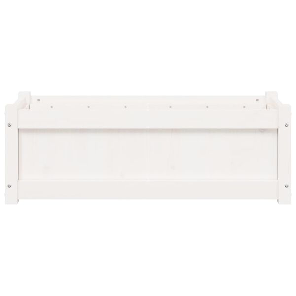 vidaXL Ζαρντινιέρα Λευκή 90 x 31 x 31 εκ. από Μασίφ Ξύλο Πεύκου