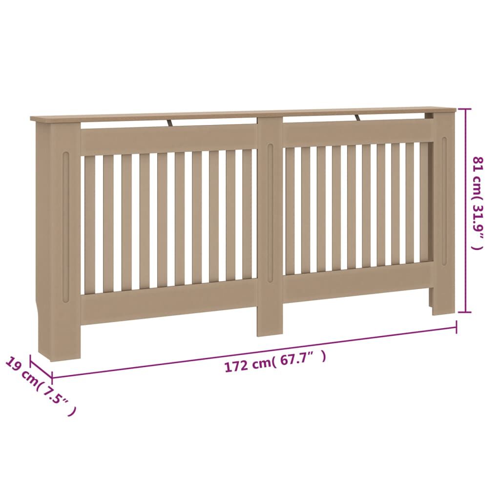 vidaXL Κάλυμμα Καλοριφέρ 172 x 19 x 81 εκ. από MDF