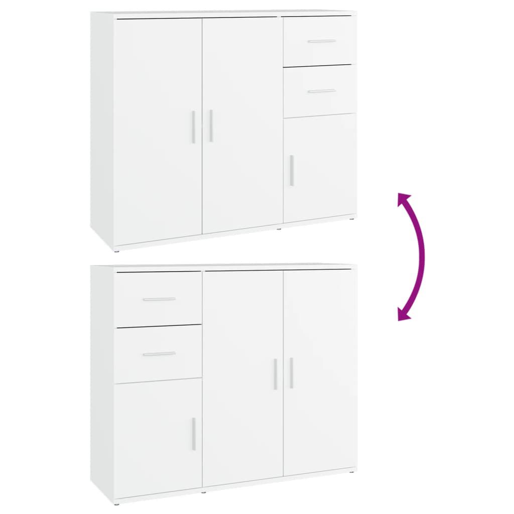 vidaXL Ντουλάπι Λευκό 91 x 29,5 x 75 εκ. από Επεξεργασμένο Ξύλο