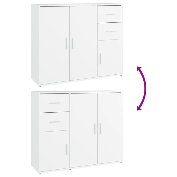 vidaXL Ντουλάπι Λευκό 91 x 29,5 x 75 εκ. από Επεξεργασμένο Ξύλο
