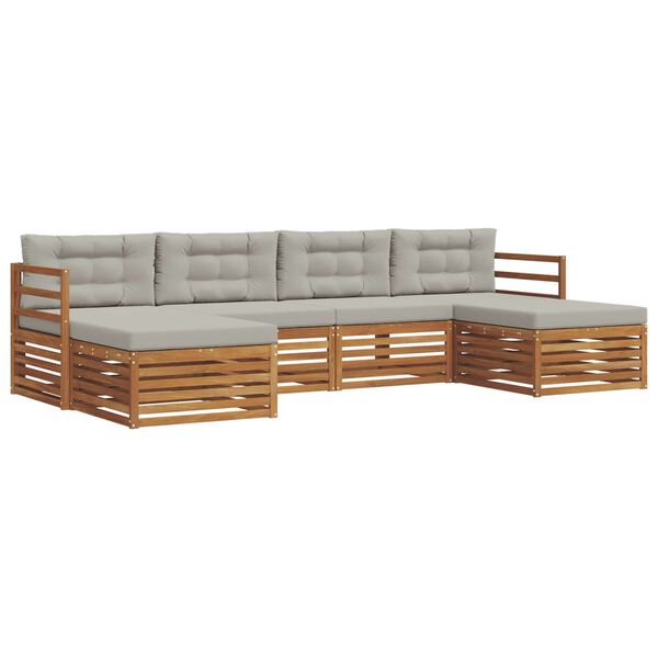 vidaXL &Sigma;&epsilon;&tau; &Kappa;&alpha;&nu;&alpha;&pi;έ 6 pcs &Phi;&upsilon;&sigma;&iota;&kappa;ό &kappa;&alpha;&iota; &Alpha;&nu;&omicron;&iota;&chi;&tau;ό &Gamma;&kappa;&rho;&iota; &Sigma;&tau;&epsilon;&rho;&epsilon;ό &Xi;ύ&lambda;&omicron; &Alpha;&kappa;&alpha;&kappa;ί&alpha;&sigmaf;