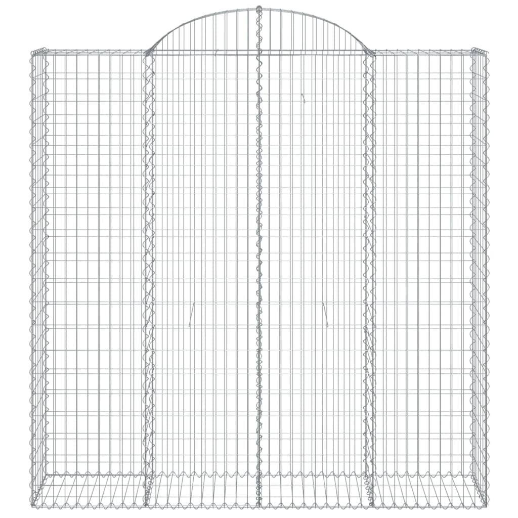 vidaXL Συρματοκιβώτια Τοξωτά 15 τεμ. 200x50x200/220 εκ. Γαλβαν. Ατσάλι