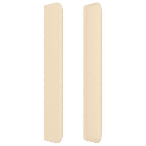 vidaXL Κρεβάτι Boxspring με Στρώμα Κρεμ 140x190 εκ. Υφασμάτινο