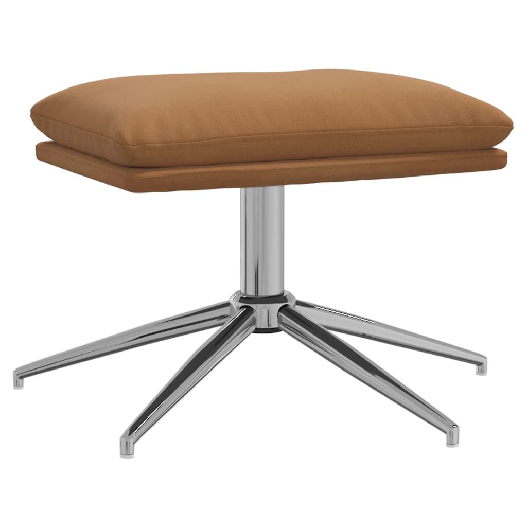 vidaXL Υποπόδιο Taupe 60x60x35 εκ. από Ύφασμα Μικροϊνών