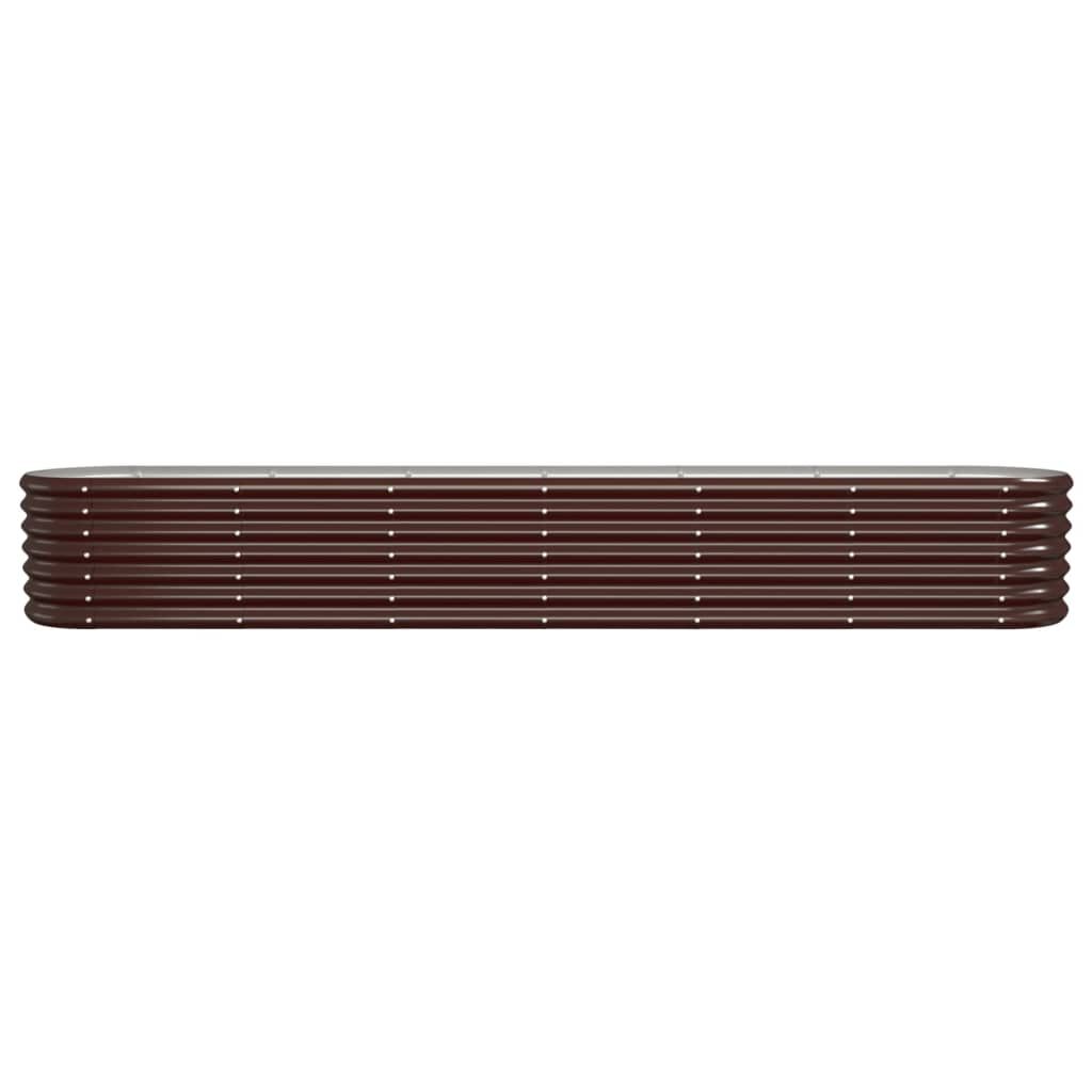 vidaXL Ζαρντινιέρα Καφέ 260x40x36 εκ. Ατσάλι με Ηλεκτρ. Βαφή Πούδρας