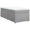 vidaXL Κρεβάτι Boxspring με Στρώμα Ανοιχτό Γκρι 100x200 εκ. Υφασμάτινο