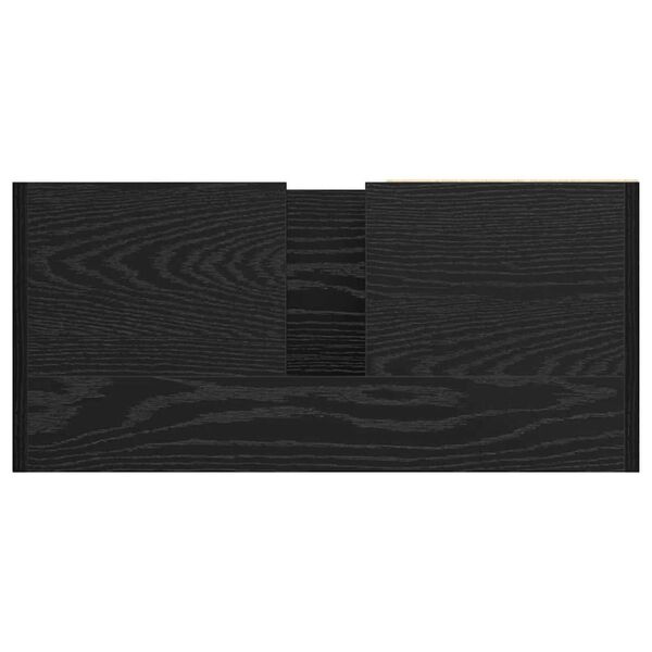 vidaXL Ντουλάπι Νιπτήρα Μαύρη Οξυά 63 x 29 x 55 cm Επεξεργασμένο ξύλο