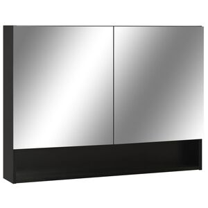 vidaXL &Kappa;&alpha;&theta;&rho;έ&phi;&tau;&eta;&sigmaf; &Mu;&pi;ά&nu;&iota;&omicron;&upsilon; &mu;&epsilon; &Nu;&tau;&omicron;&upsilon;&lambda;ά&pi;&iota; / LED &Mu;&alpha;ύ&rho;&omicron; 80 x 15 x 60 &epsilon;&kappa;. MDF