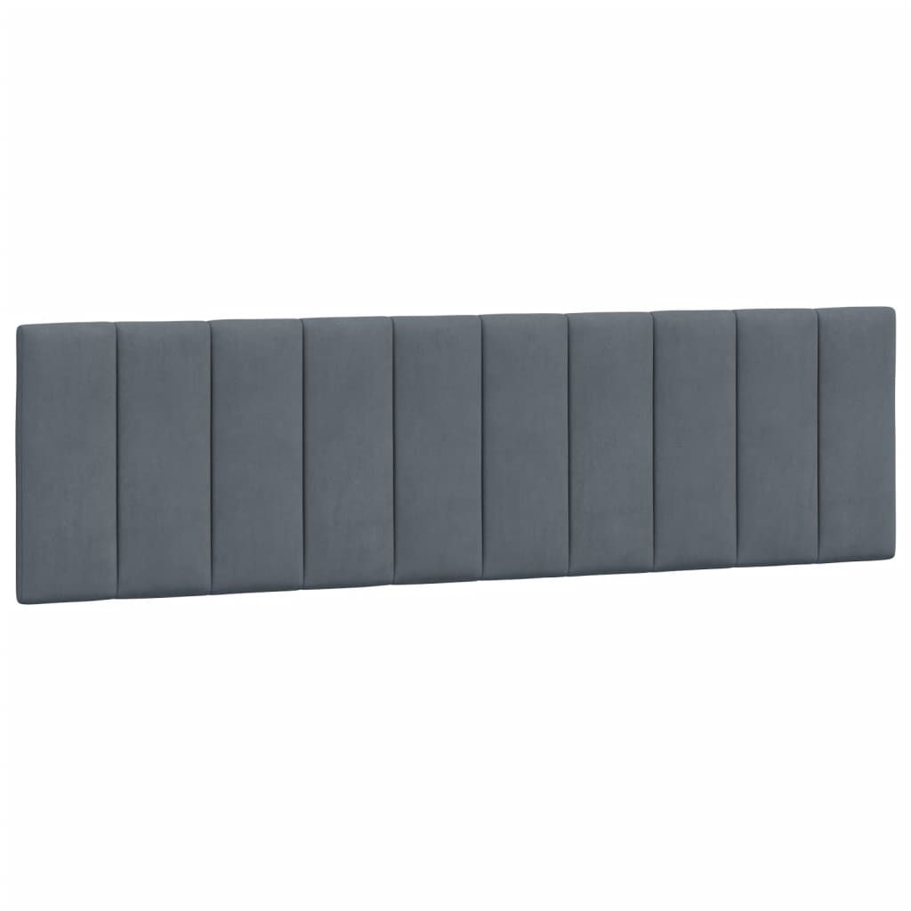 vidaXL Κρεβάτι με Στρώμα Σκούρο Γκρι 180x200 εκ. Βελούδινο