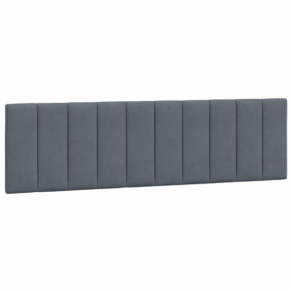vidaXL Κρεβάτι με Στρώμα Σκούρο Γκρι 180x200 εκ. Βελούδινο