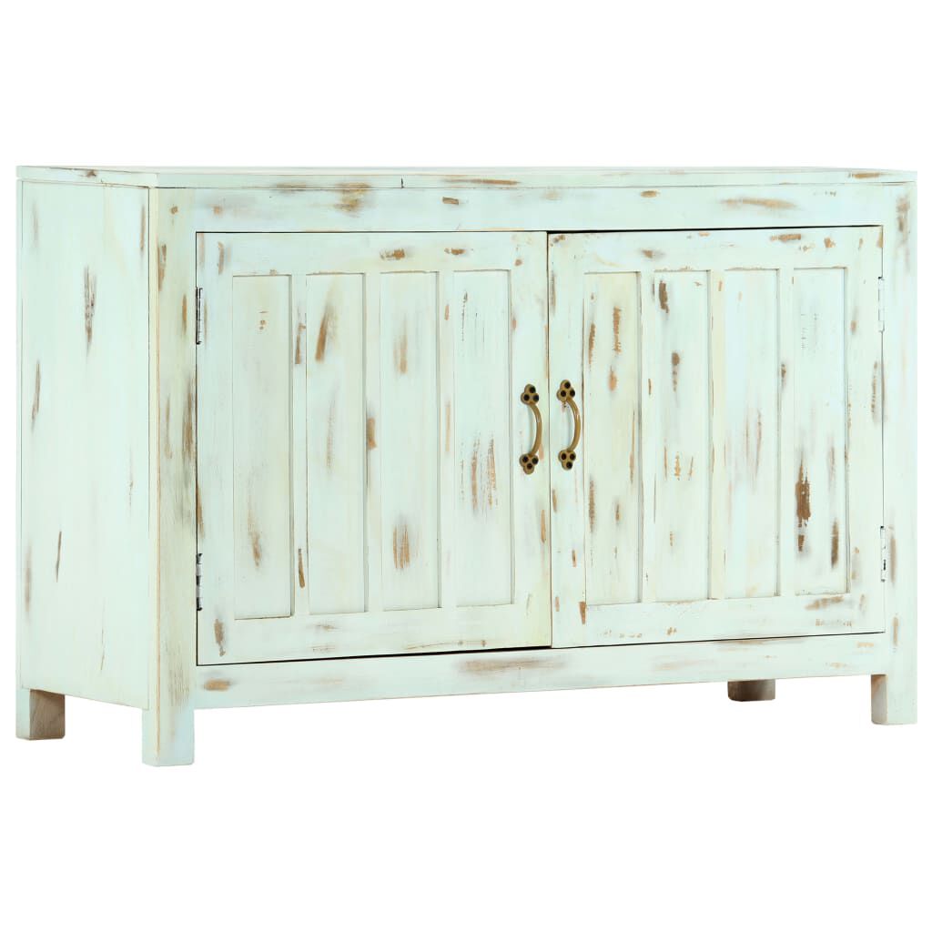 vidaXL Ντουλάπι Γαλάζιο 110 x 35 x 70 εκ. από Μασίφ Ξύλο Μάνγκο
