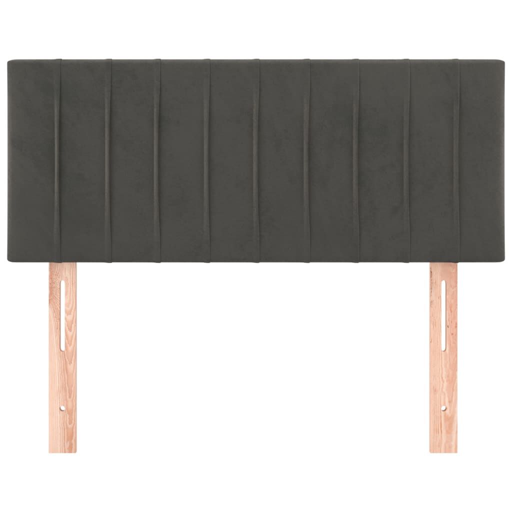 vidaXL Κεφαλάρι Κρεβατιού Σκούρο Γκρι 100x5x78/88 εκ. Βελούδινο