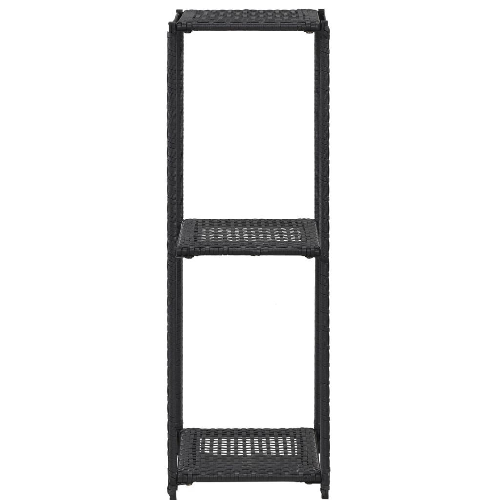 vidaXL Ραφιέρα Αποθήκευσης Μαύρη 30x30x90 εκ. από Συνθετικό Ρατάν