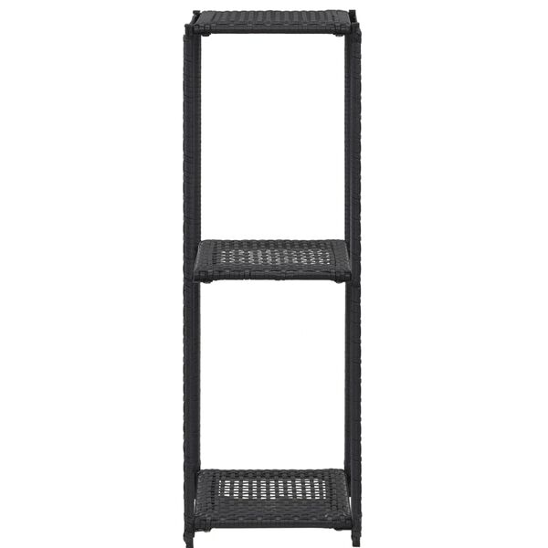 vidaXL Ραφιέρα Αποθήκευσης Μαύρη 30x30x90 εκ. από Συνθετικό Ρατάν