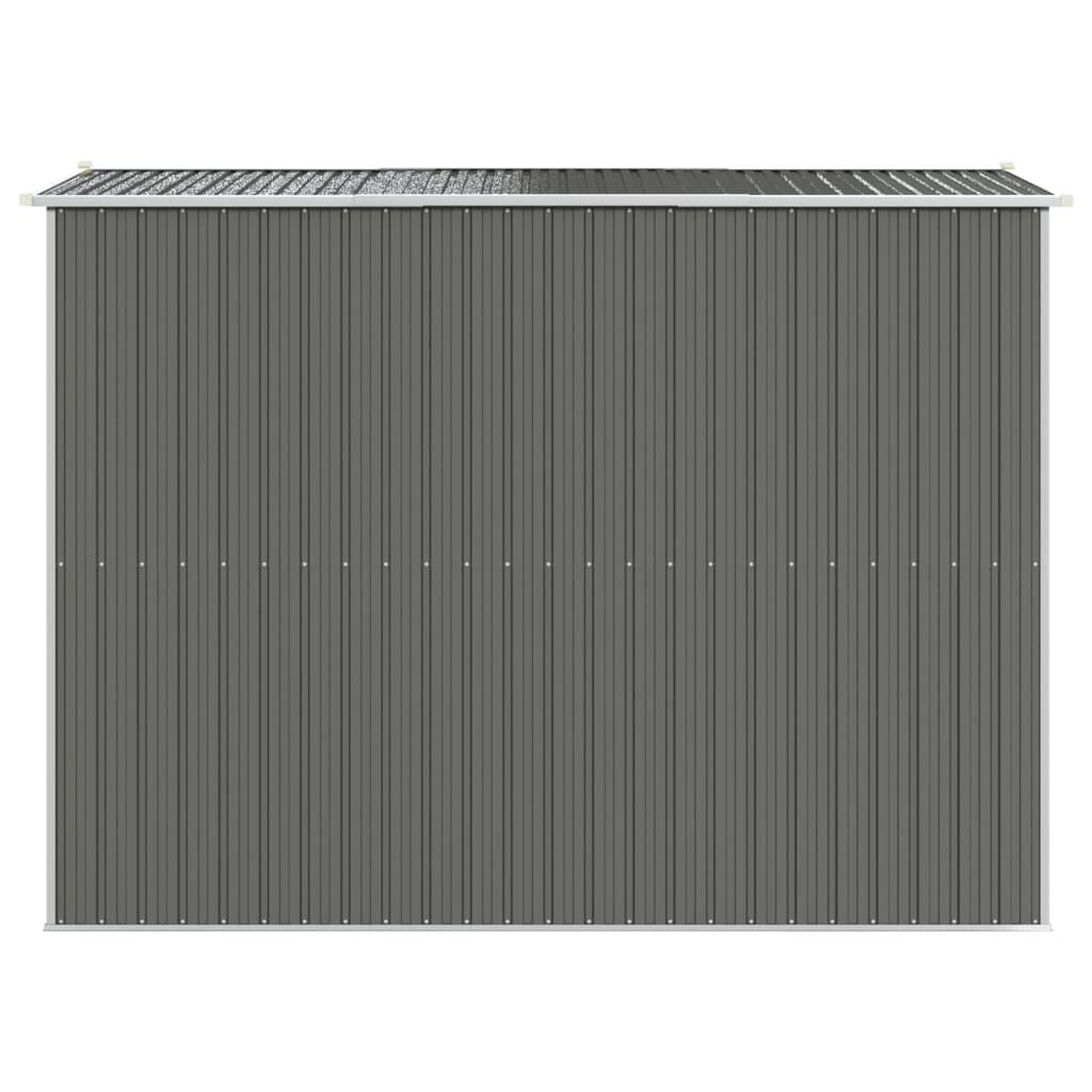 vidaXL Αποθήκη Κήπου Ανοιχτό γκρι 192x274x223 εκ. Γαλβανισμένο Ατσάλι