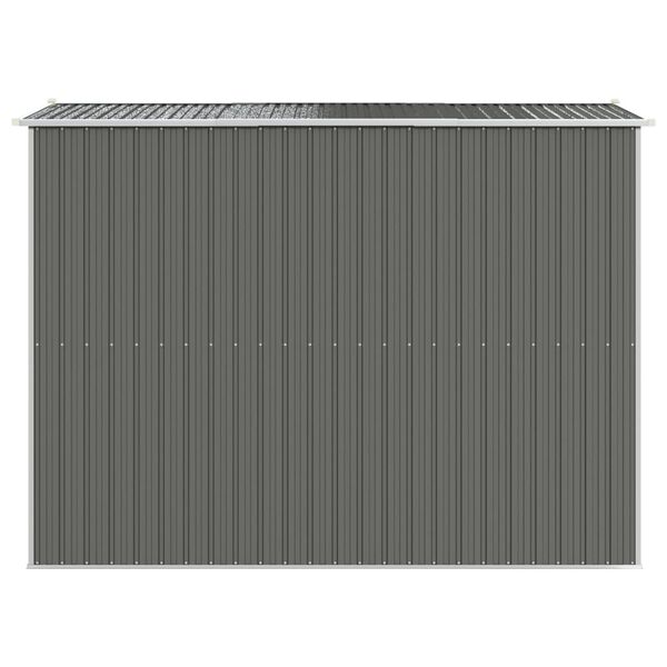 vidaXL Αποθήκη Κήπου Ανοιχτό γκρι 192x274x223 εκ. Γαλβανισμένο Ατσάλι
