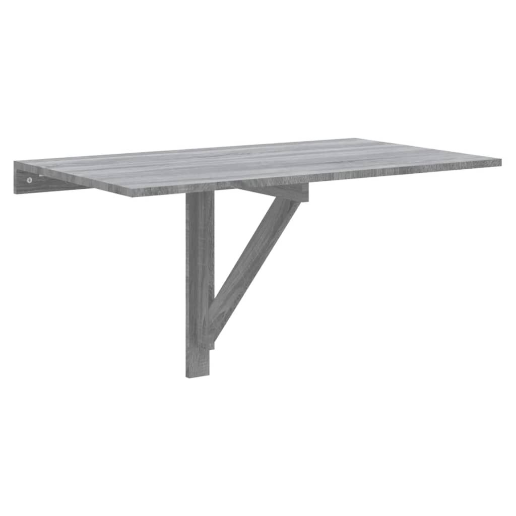 vidaXL Τραπέζι Τοίχου Πτυσσόμενο Γκρι Sonoma 10x60x56 εκ. Επεξ. Ξύλο